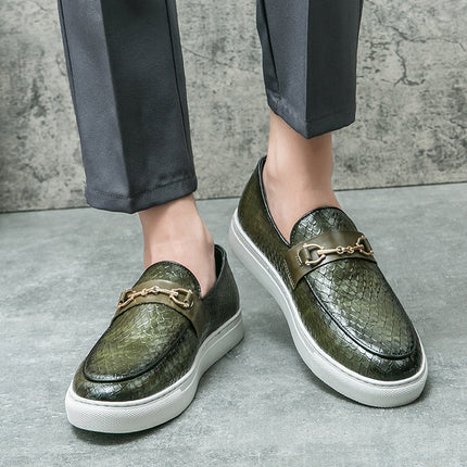 2025 Cross-border AliExpress Men's Business Casual Board Shoes British Leather Shoes Men's Shoes Slip-on Loafers Explosion