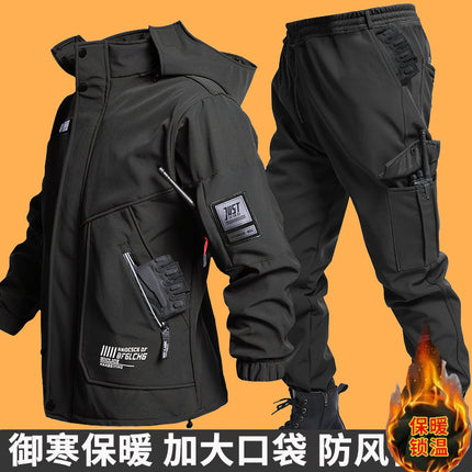 Cross-Border Winter Cold-Proof and Warm Work Clothes, Outdoor Jackets, Waterproof Loose Cycling and Crawling Tactical Suits