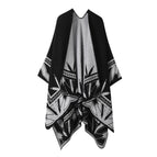 Border leaves black / 160-135cm