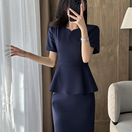 Professional Suit Suit for Women 2025 New Summer Thin Classy Elegant Beauty Salon Jewelry Store Front Desk Work Clothes