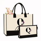 Black Letter Flower Q
