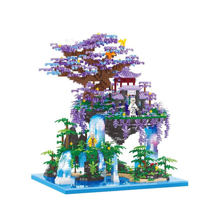 Chinese Style Blocks Compatible Lego Blocks Peach Blossom Pool Building Micro Particles Difficulty DIY Handmade Gift Toys