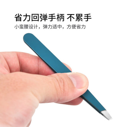 Slanted 96 Stainless Steel Tweezers for Eyebrows, False Eyelashes, Beauty Tools, Wholesale from Manufacturer, 430 Stainless Steel