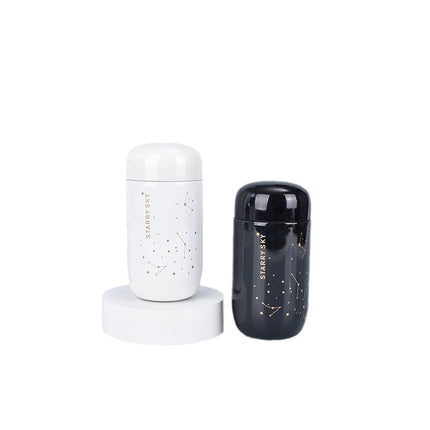 New Mini Portable letter starry Cup 304 stainless steel vacuum Cup fashion simple pocket Cup logo