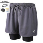 Grey 009 men's swimming trunks plus three-piece set / 2XL-120-130