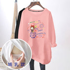 Pink girl with broom (side opening) / 3XL