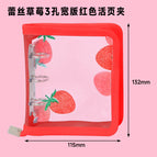 Lace strawberry a8 red binder