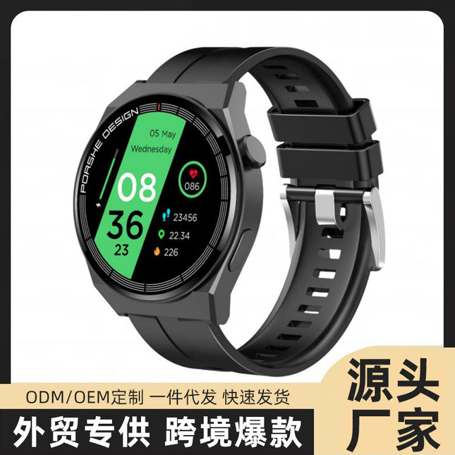 Huaqiangbei Gt3/8/C4P Porsche-Style Smart Sports Watch with Heart Rate and Blood Pressure Monitoring, Nfc, Bluetooth Calling