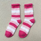 9 # Rose red + white pink three-color wide strips / One Size