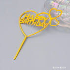 10 pieces of golden acrylic double hearts