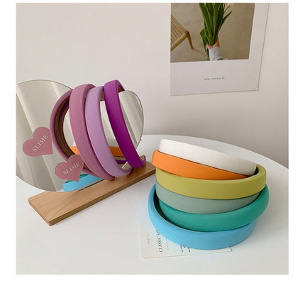 Trendy Candy-Colored Headbands Dopamine Sweet Headbands Face Washing Hair Bands Women Solid Color Fresh Style Wholesale