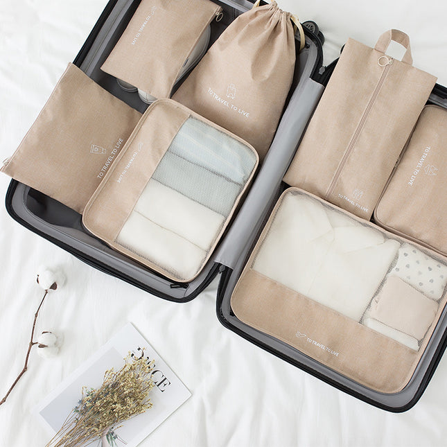 Travel Storage Bag Cationic Seven-Piece Clothing Storage Set Large Capacity Portable Storage Bag Clothes