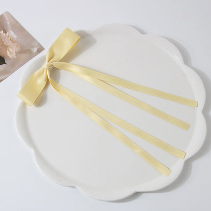 Yang Zi's Same Style Large Retro Ribbon Bow Hairpin for the Back of the Head, Super Fairy Elegant Hairpin Spring Clip Hair Accessory