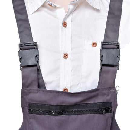 Korean Style Multi-Pocket Tool Work Clothes Suit Auto Repair Work Suit Overalls Gray Overalls Overalls