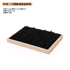 Bamboo wood 24 grid pendant black velvet