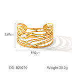 Od-b20199 geometric line open bracelet