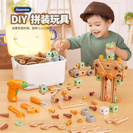 Disassembly and assembly screwdriver puzzle assembly maintenance toolbox electric hands-on brain assembly children's toy assembly