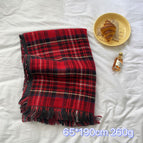 Short beard double-sided red grid