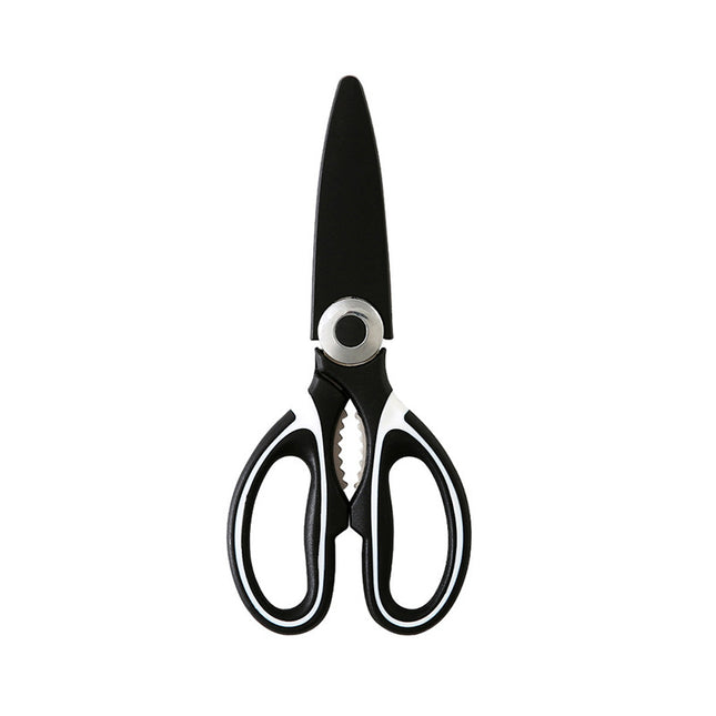 Multi-functional kitchen scissors household fish cutting vegetables roast meat chicken duck bones large stainless steel kitchen scissors wholesale