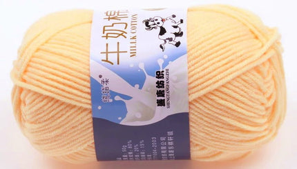 Five-Strand Milk Cotton Wool Ball Wholesale Medium Thick Thread Crochet Doll Shoes Scarf Handmade DIY Knitting Material Package