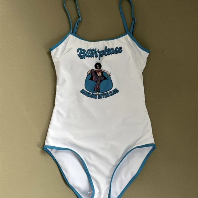 Factory Sales New Japanese Swimwear Sexy Beautiful Back Belly Covering Slim Fashion Personality Pattern Women's Swimwear
