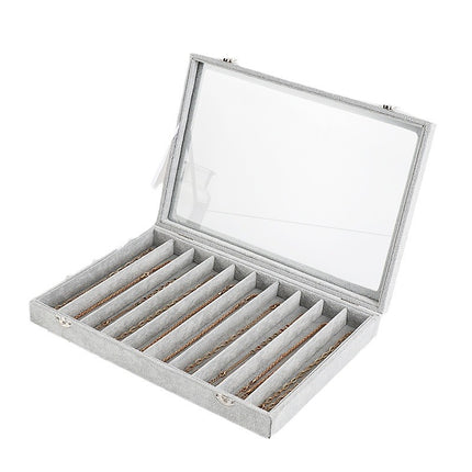 Jewelry Box Necklace Storage Box with Lid Split Dustproof Storage Pearl Necklace Bracelet Stall Display Necklace Box