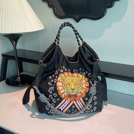 ball chain Japanese high quality eco-friendly shopping bag embroidered hand canvas bag nylon shopping bag