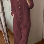 Burgundy trousers / S
