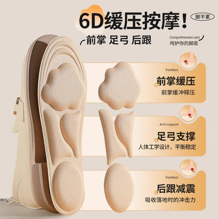 Factory Direct Sales Military Training Soft, Comfortable and Breathable Insoles for Long Standing Without Fatigue, Arch Massage Sports Shock-Absorbing and Deodorant Insoles