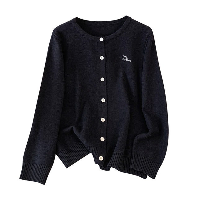 plus size Early Autumn Coat Green Knitted Cardigan Chubby Sister Autumn New Joker Loose Top 9165