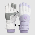 Round logo ski 3d curved finger [female] purple white / One size fits all