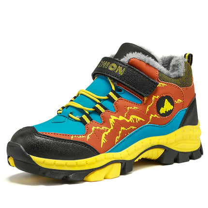 Cross-border plus size winter new round head high-top youth sports leisure fashion cotton snow outdoor hiking shoes