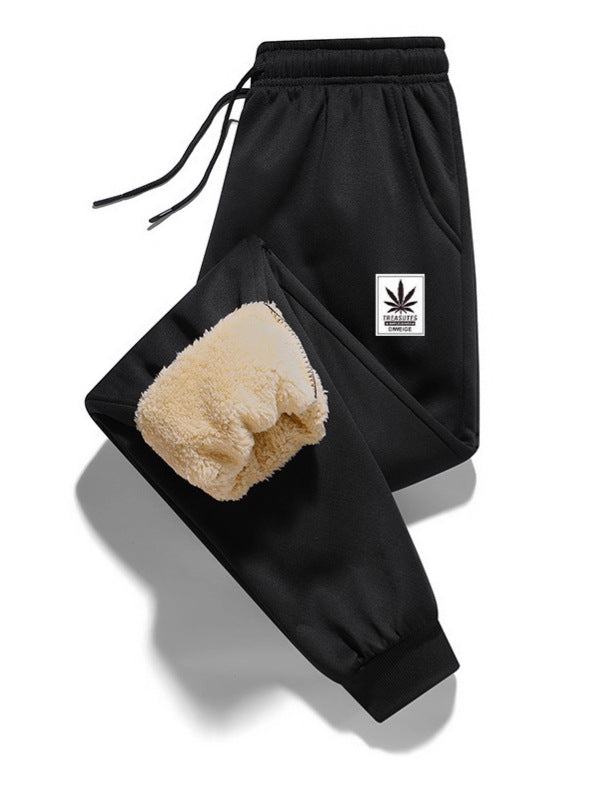 2025 New Winter Velvet Thickeneded Slim Fit Leggings Sweatpants Cashmere Elastic Casual Sports Pants
