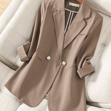 Cross-Border New High-End Suit Shorts Set for Women, Casual, Fashionable and Elegant, Spring and Autumn Goddess Style Suit Two-Piece Set