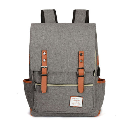 Foreign trade new schoolbag men's personality retro outdoor canvas travel backpack women's fashion backpack a generation of hair
