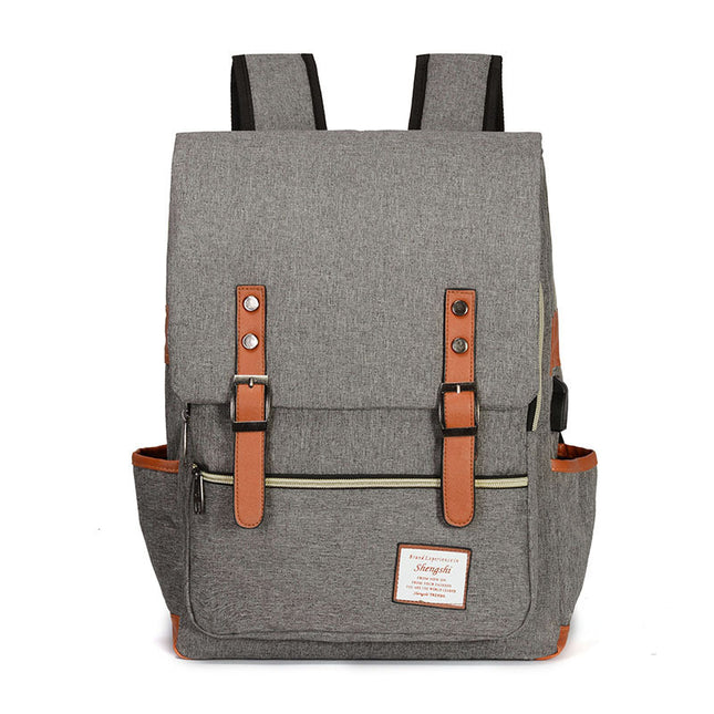 Foreign trade new schoolbag men's personality retro outdoor canvas travel backpack women's fashion backpack a generation of hair