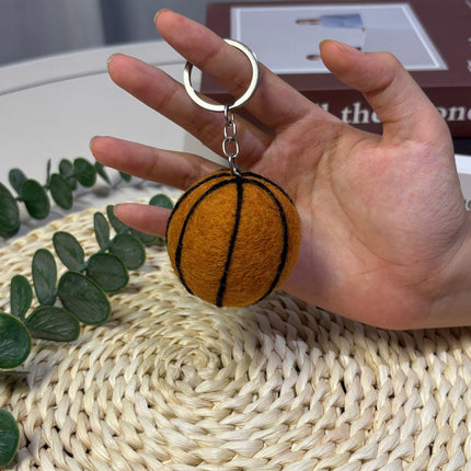 Nepalese Handmade Wool Felt Finished Vegetable and Fruit Bag Pendant Cute Bread Keychain Creative Decoration