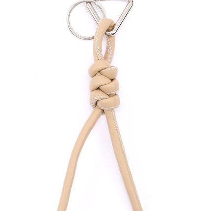 New triangle key chain PU hand-woven diamond key ring bag pendant key chain