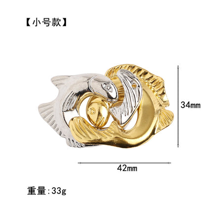 [Small size] zinc alloy unlock Kong Ming lock magic alloy educational toys nine-chain intelligence unlock ring buckle