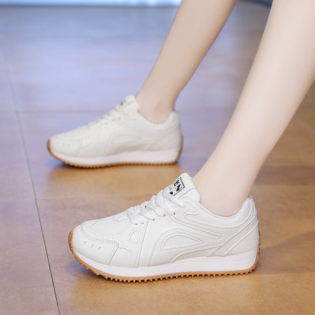 2025 Summer Breathable Mesh Women's Shoes Fashionable White Shoes Lightweight Training Shoes Niche Forrest Gump Shoes Sports Casual Shoes