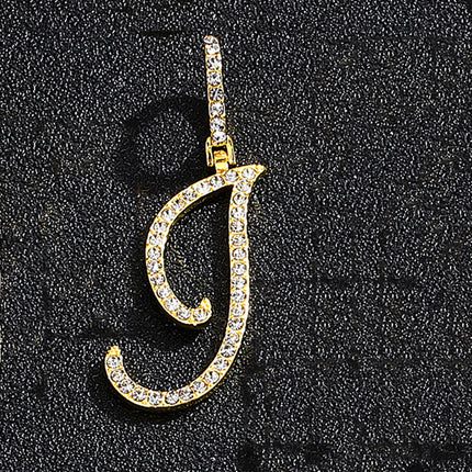 Foreign trade popular products full diamond hip hop jewelry grass letter pendant melon seed buckle Cuban chain accessories Amazon exclusive