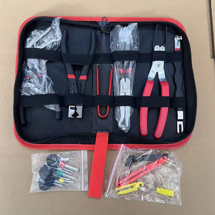 Red and black elbow 60 degree power-off pliers bolt pliers multi-purpose pliers car oil pipe separation harness pliers cross-border pliers