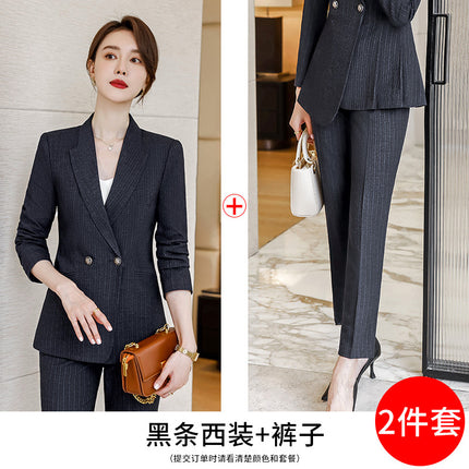 Hotel front desk work clothes female autumn jewelry Beauty Salon reception work clothes high-end stewardess uniform professional suit pants