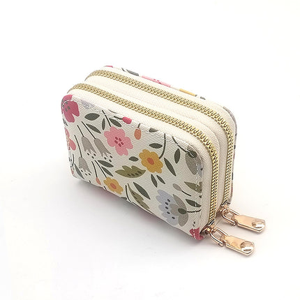 New Chinese-Style Card Holder for Women, Large Capacity, Multiple Card Slots, Multifunctional Zipper Coin Purse, Anti-Degaussing Card Holder for Women, Light Luxury