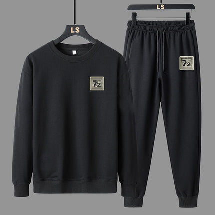 Spring and Autumn Men's Casual Sports suit Jacket Pants Crewneck Sweatshirt Long Sleeve Pants Sports suit Set