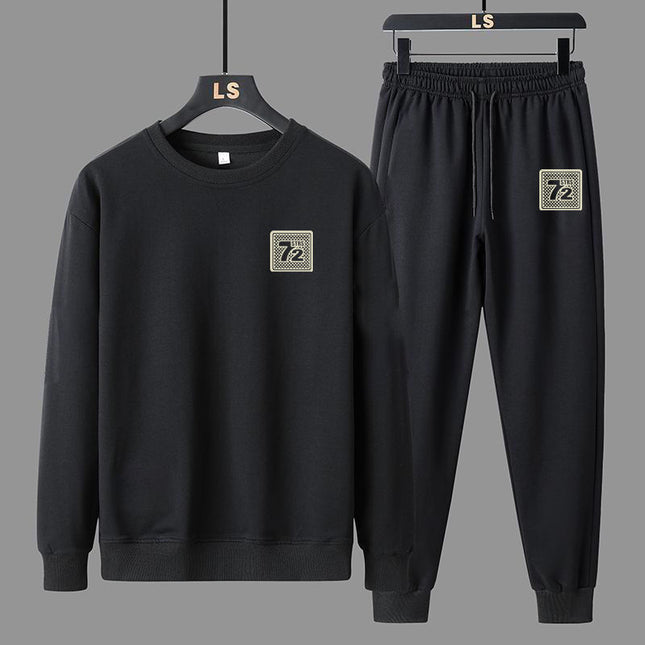 Spring and Autumn Men's Casual Sports suit Jacket Pants Crewneck Sweatshirt Long Sleeve Pants Sports suit Set
