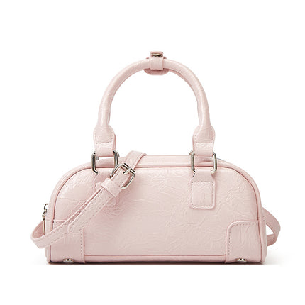 Retro Niche Texture Boston Handbag Women's Bag Korean Style Simple Pillow Bag Versatile Commuter Shoulder Crossbody Bag