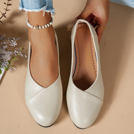 Mom's Shoes, Shallow Mouth Single Shoes, Soft Sole Flat Women's Shoes, Soft Leather, 2025 Slip-On Casual Style, Early Spring 2026 Casual Style