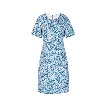 Dz24-116/Light Luxury Jacquard Design 2024 New Summer Style Chic Slimming Look Banquet Classy Dress