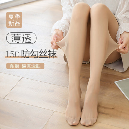 Silk Stockings Women's Ultra-thin Anti-snag Silk Summer Bikini Stall Base Stockings Wear-resistant Stall Fleshy Skin Beauty Pineapple Socks
